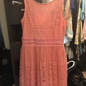 Pink lace dress